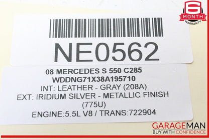 07-13 Mercedes W221 S550 S600 S63 AMG Front Right Side Door Control Module Unit