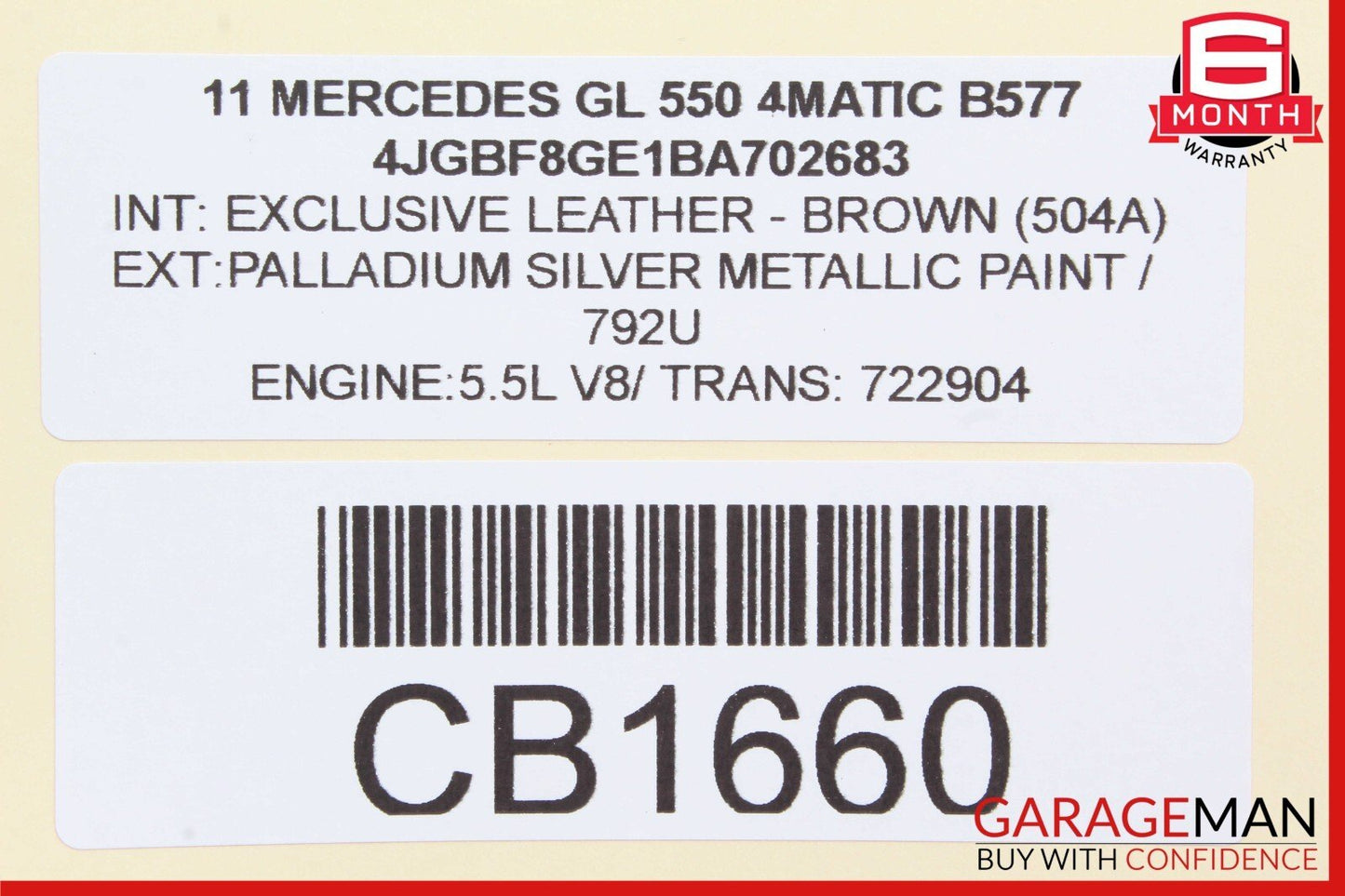 06-12 Mercedes W164 ML350 GL350 Center Console Cup Holder Compartment OEM