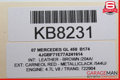 06-13 Mercedes GL450 ML350 R550 Front Right Door Window Regulator Motor Unit