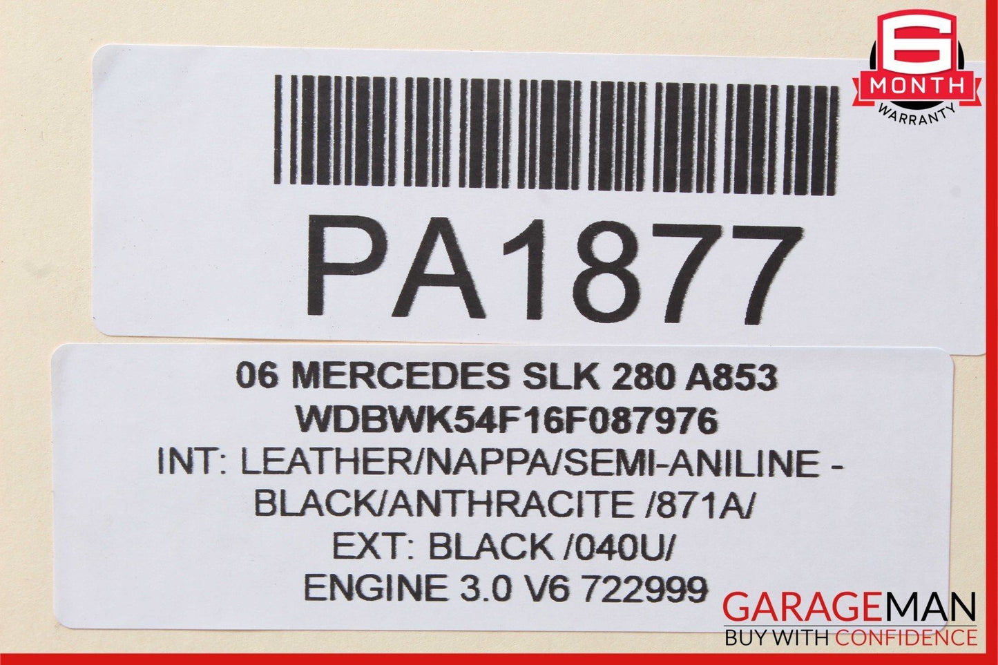 05-08 Mercedes R171 SLK280 SLK350 Front Left Side Seat Belt Seatbelt Retractor