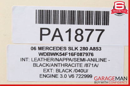 05-08 Mercedes R171 SLK280 SLK350 Front Left Side Seat Belt Seatbelt Retractor