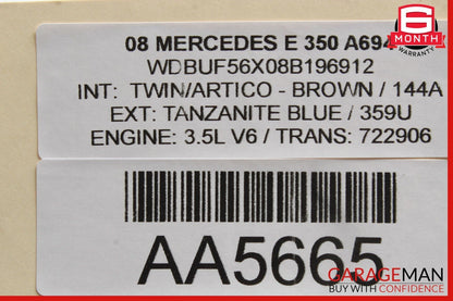 03-09 Mercedes W211 E350 Rear Left Driver Side Door Window Regulator Motor OEM