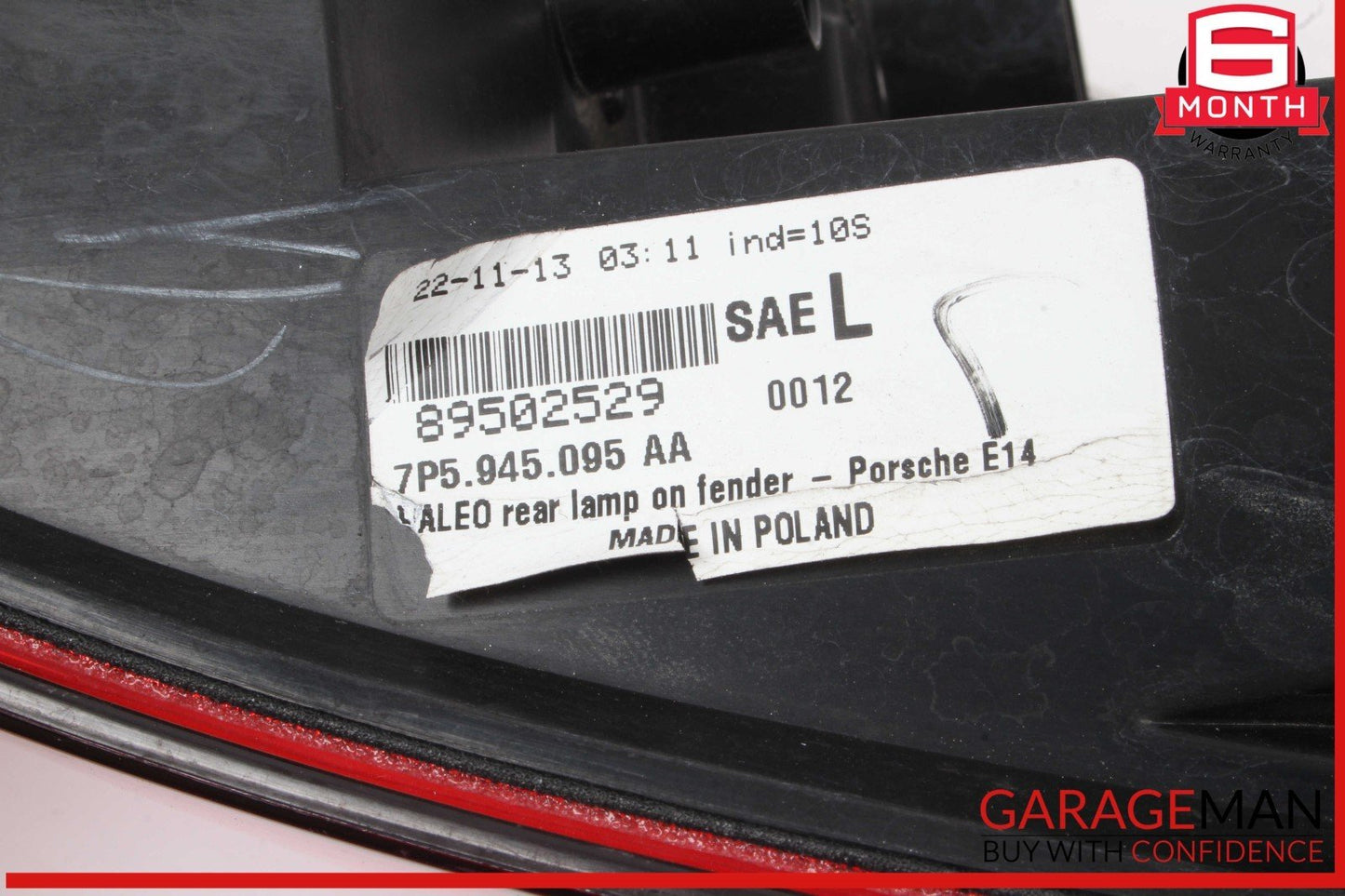 11-14 Porsche Cayenne 958 S Rear Left Side Outer Taillight Tail Light Lamp OEM