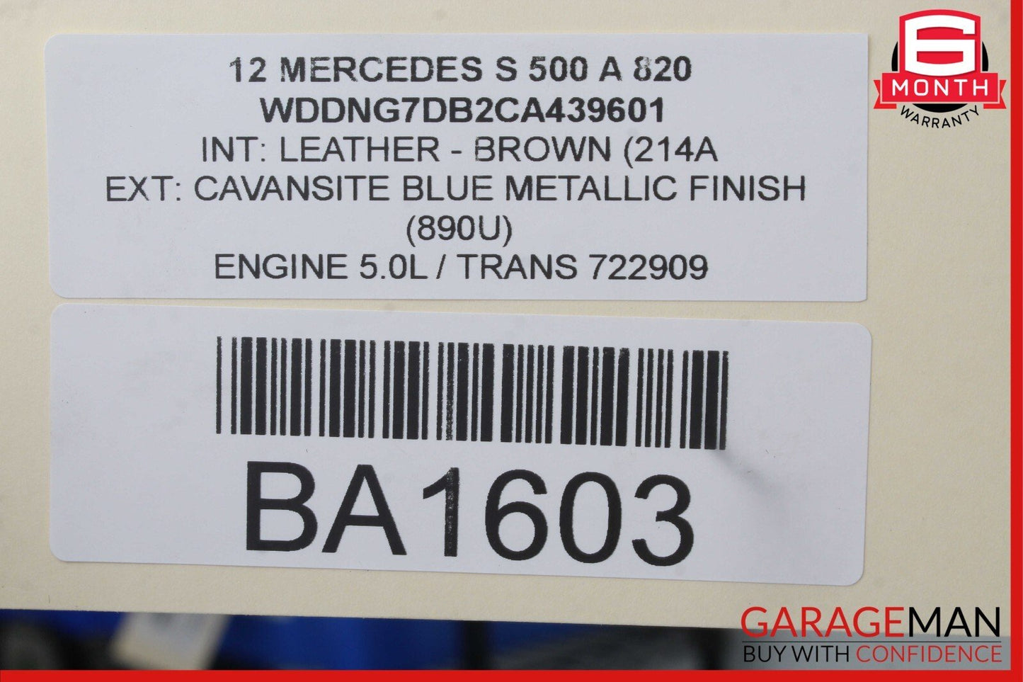 07-13 Mercedes W221 S500 Rear Left Driver Side Door Lock Latch Actuator OEM