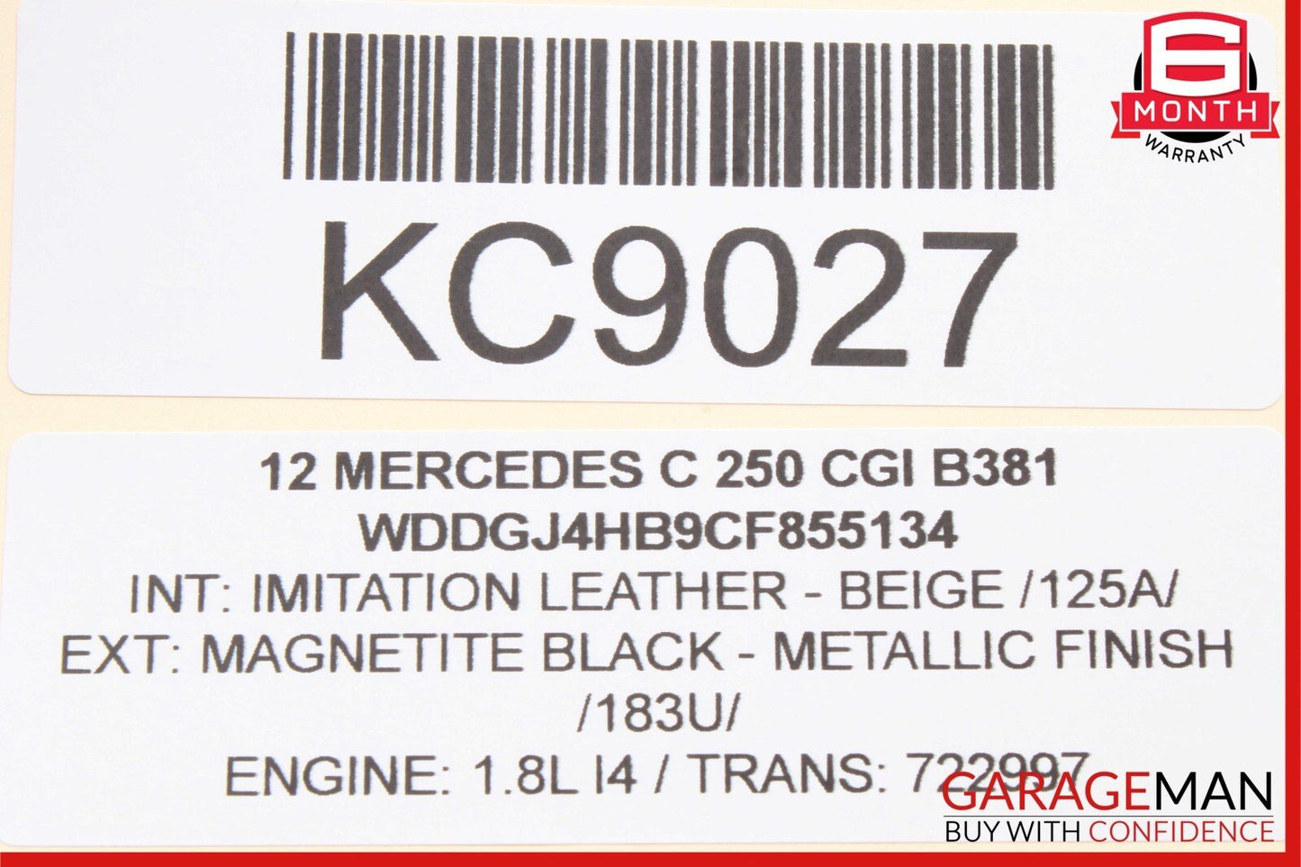 08-16 Mercedes X204 C250 C300 Front Right Side Door Window Regulator Motor Unit