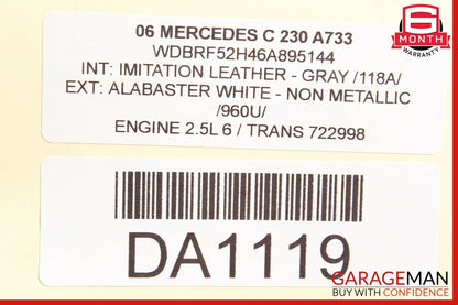 01-07 Mercedes W203 C230 C240 Door Speaker Rear Left & Right 2038201502 OEM