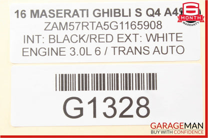 14-17 Maserati Ghibli Rear Center Middle Seatbelt Seat Belt Retractor Assembly