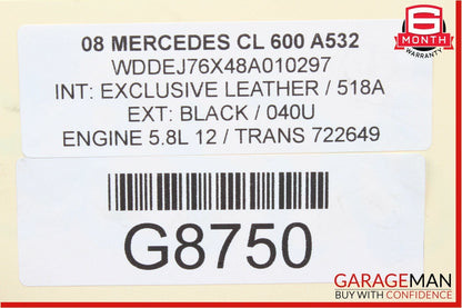 07-13 Mercedes W216 CL600 S600 M275 Engine Wire Wiring Harness 2751503233 OEM