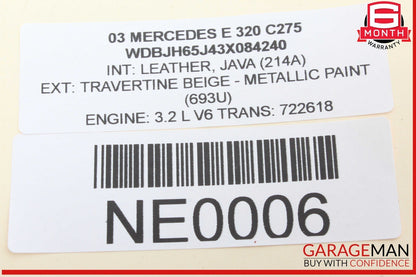 96-02 Mercedes W210 E320 Rear Left Driver Side Exterior Door Handle OEM