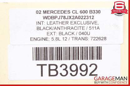 00-06 Mercedes W215 CL600 Hydraulic ABC Suspension Valve Block Pump Assembly OEM