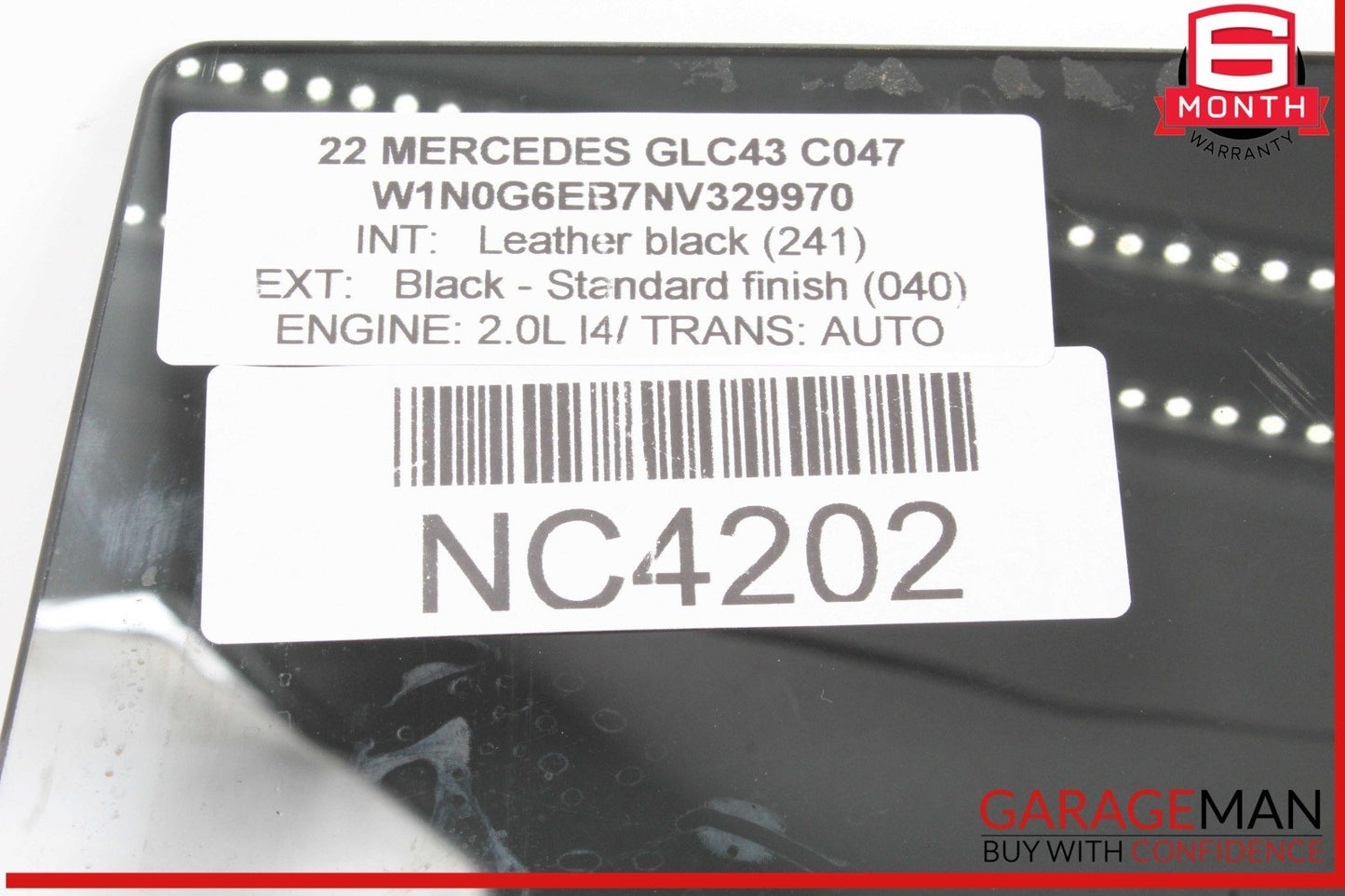 16-22 Mercedes X253 GLC43 AMG Rear Left Driver Side Door Window Glass OEM