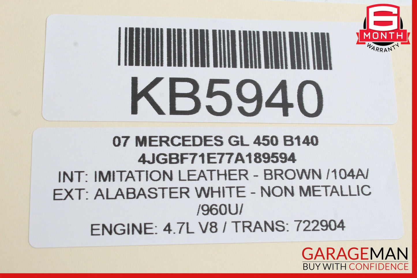 06-13 Mercedes X164 GL450 GL550 Rear Glass Windshield Wiper Motor 2518200042 OEM