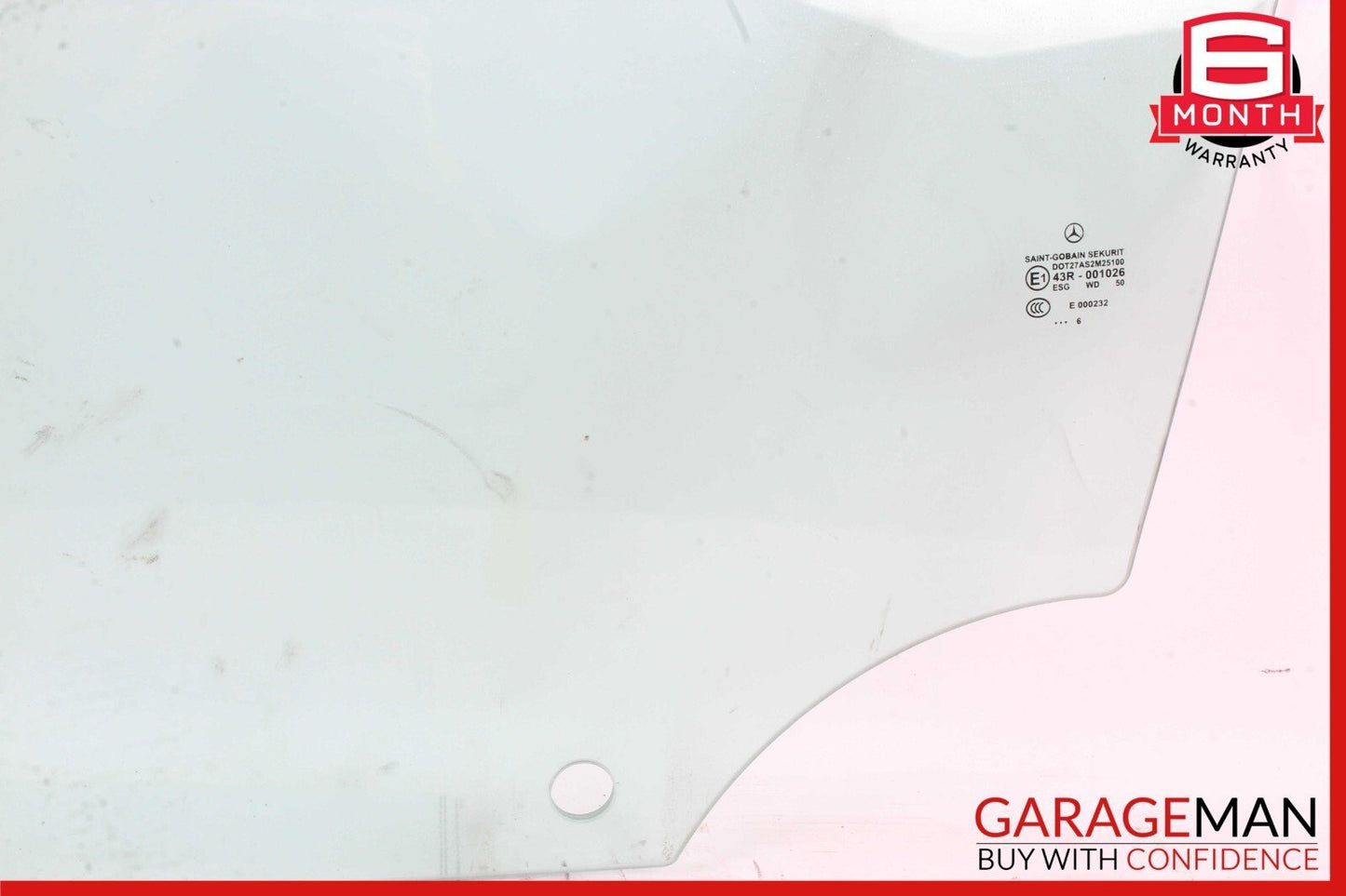 03-12 Mercedes R230 SL550 SL55 AMG Front Left Side Door Window Glass Clear