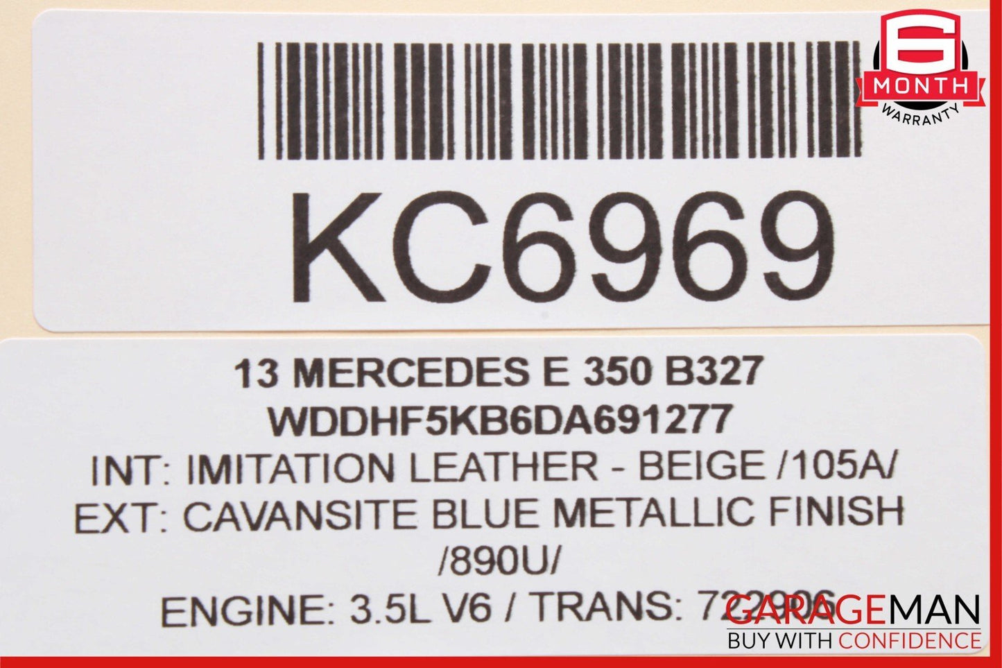 10-13 Mercedes W212 E350 E550 Rear Left Side Exterior Door Handle Assembly Blue