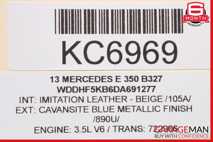 10-13 Mercedes W212 E350 E550 Rear Left Side Exterior Door Handle Assembly Blue