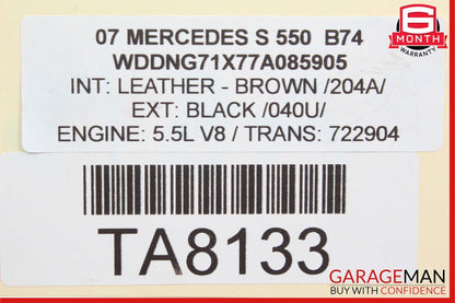 Mercedes S550 C300 E350 Front Right Side Engine Timing Chain Cover Plate