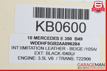 10-16 Mercedes W212 E350 RWD Sedan Front Right Side Spindle Knuckle Hub Bearing