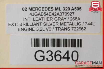 02-05 Mercedes W163 ML320 Speedometer Odometer Instrument Cluster Gauge