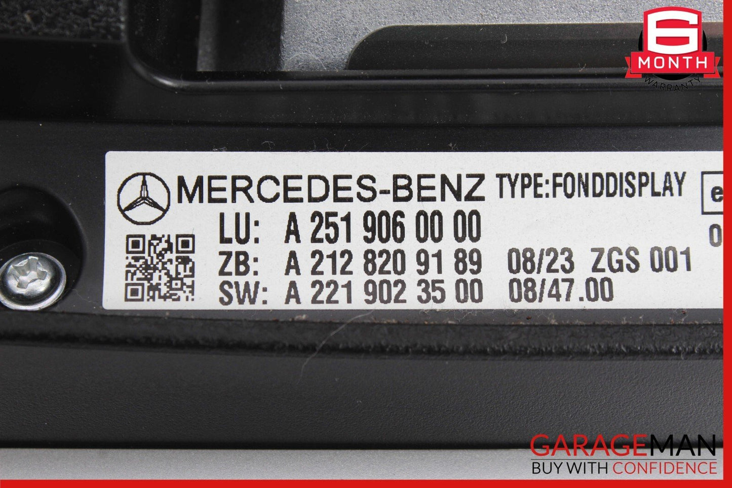 09-13 Mercedes  X164 GL550 ML550 Left or Right Headrest Screen Monitor Display