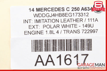 08-14 Mercedes W204 C250 Sedan Front Left Side Door Window Regulator Motor Unit