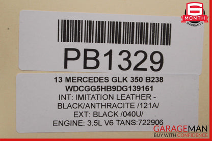 10-15 Mercedes X204 GLK250 GLK350 Rear Left Driver Interior Door Panel Black OEM