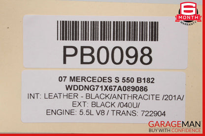 07-13 Mercedes W221 S550 S400 Center Middle Panoramic Roof Glass OEM
