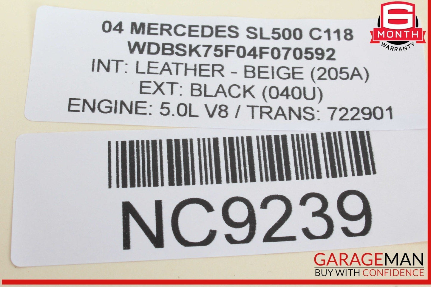 03-06 Mercedes R230 SL500 Steering Column Combination Switch Assembly OEM