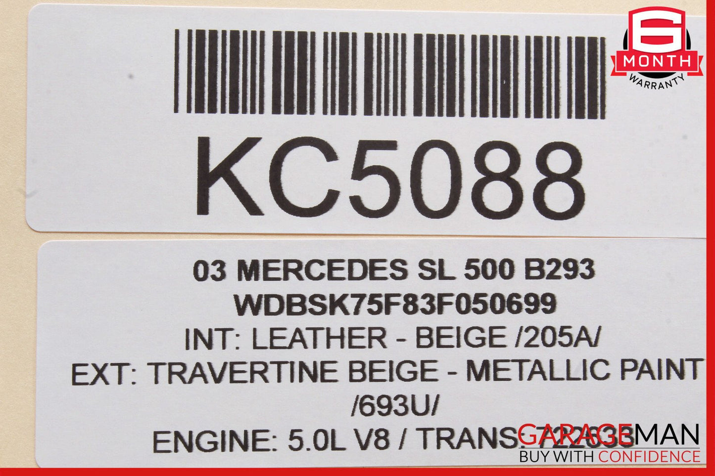 03-08 Mercedes R230 SL500 SL550 SL600 Instrument Cluster Speedometer OEM