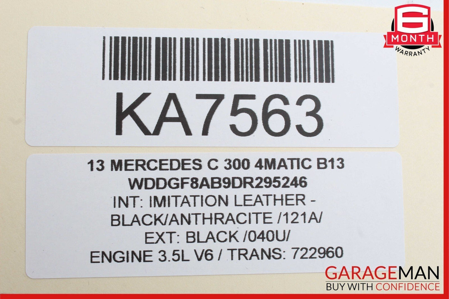 08-14 Mercedes W204 C300 4Matic Rear Right Side Door Lock Latch Actuator OEM