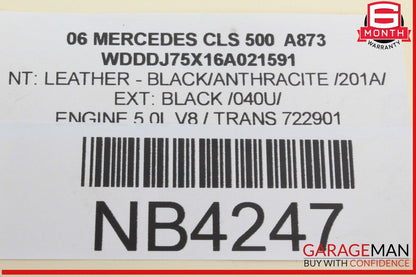 06-11 Mercedes W219 CLS550 Rear Left Driver Side Door Window Regulator Motor OEM