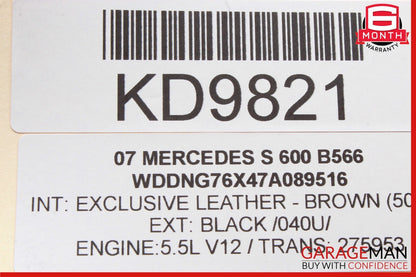 07-10 Mercedes W216 CL500 S600 CL550 S550 Bluetooth Communication Module Unit