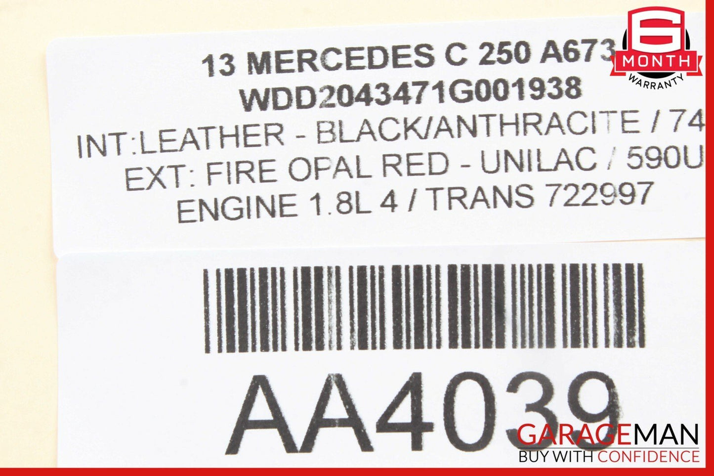 08-14 Mercedes W204 C250 C300 Sedan Front Left Side Door Window Regulator Motor