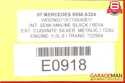 07-09 Mercedes W221 S550 CL600 CL65 AMG Rear Trunk SAM Fuse Box Module OEM