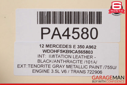 12-15 Mercedes W212 E350 C350 3.5 V6 RWD Engine Motor Block Assembly