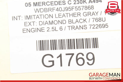 05-07 Mercedes W203 C230 C240 Front Right Side Seat Belt Seatbelt Retractor OEM