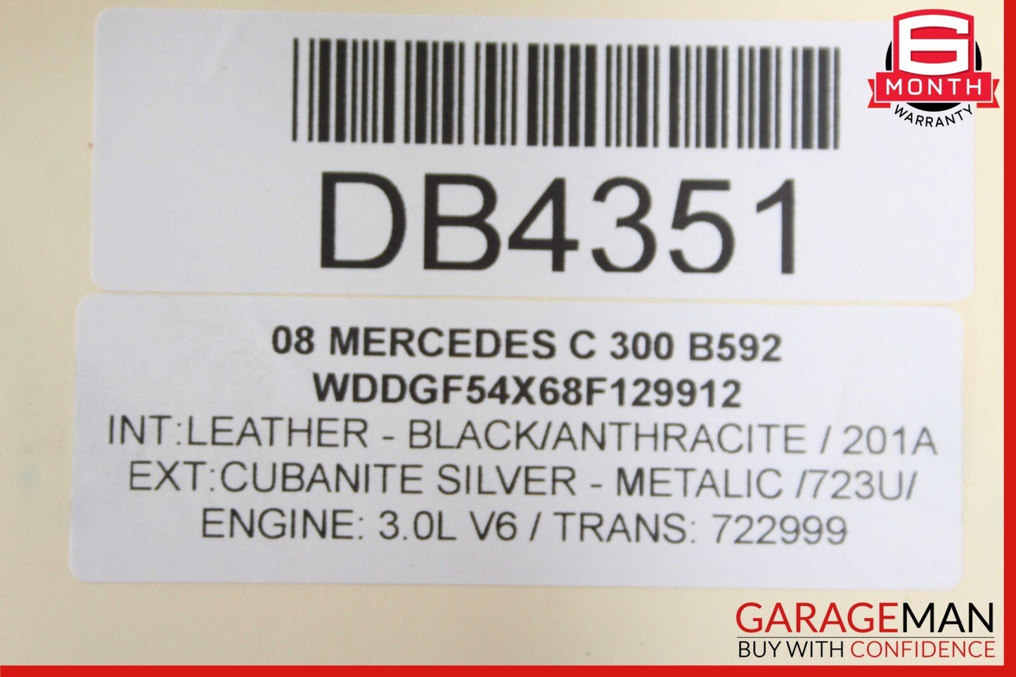 08-11 Mercedes W204 C300 RWD 7G Auto Trans Automatic Transmission 722.999 OEM