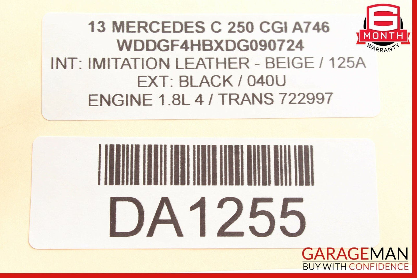08-14 Mercedes W204 C250 Rear Right Exterior Door Handle w/ Door Actuator OEM