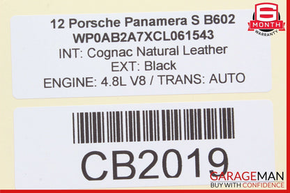 10-16 Porsche Panamera 970 Rear Center Console Cupholder Compartment Assy Wood