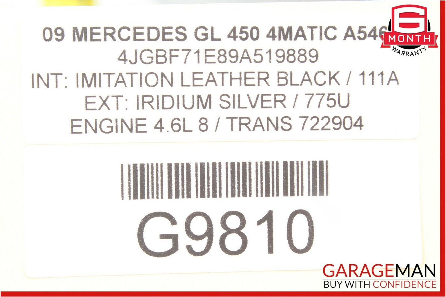 06-12 Mercedes GL450 E350 CL63 AMG TPMS Tire Pressure Control 1645404701 OEM