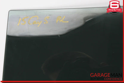 11-18 Porsche Cayenne 958 Rear Left Driver Side Door Window Glass OEM