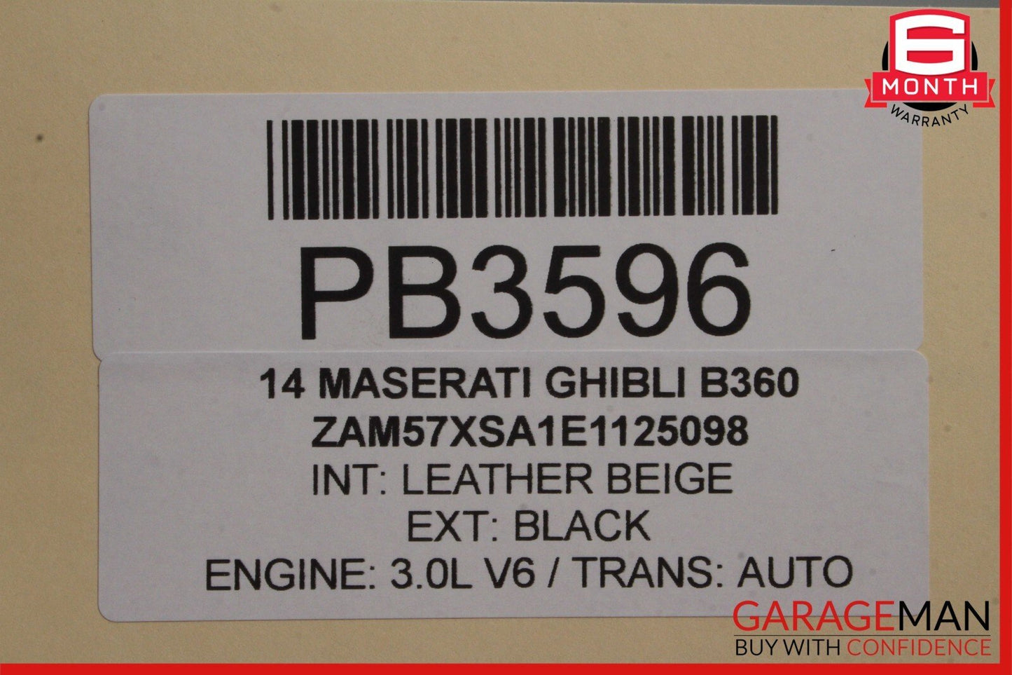 14-17 Maserati Ghibli Panoramic Sun Roof Sunroof Sliding Frame Rail Glass Assy