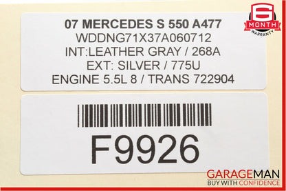 07-13 Mercedes W221 S550 CL550 Rear Trunk SAM Fuse Box Relay Block Assembly