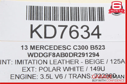 12-18 Mercedes W204 C300 Front Left or Right Engine Timing Chain Cover Plate OEM