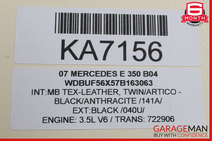 03-09 Mercedes W211 E320 E63 AMG Rear Right Door Window Regulator Motor Unit
