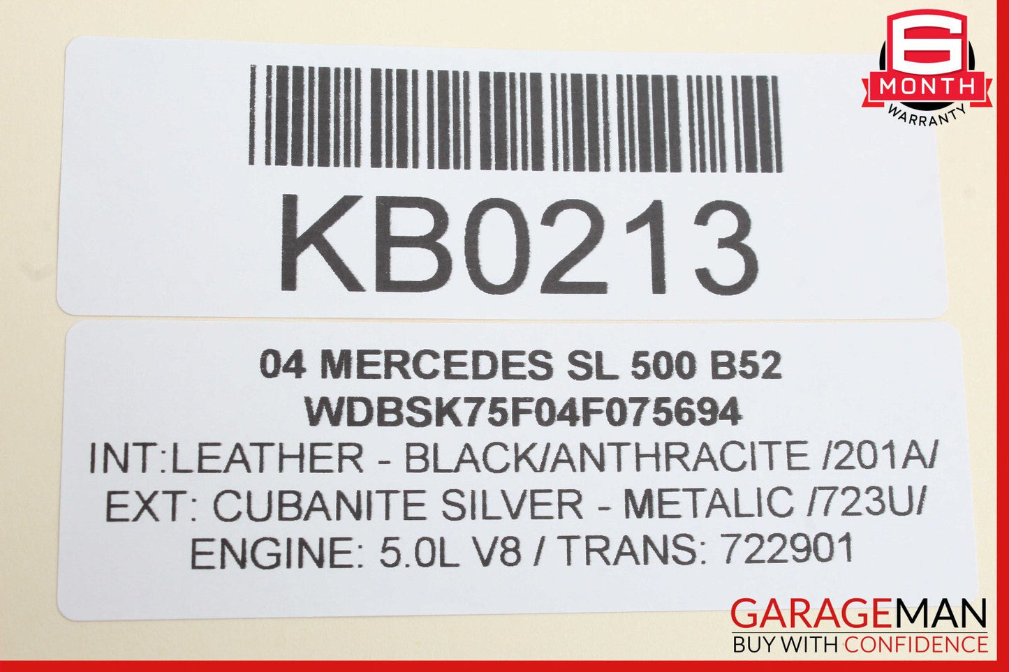 03-06 Mercedes R230 SL500 Steering Column Combination Switch Assembly OEM