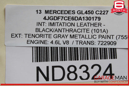 13-19 Mercedes X166 GL450 GLS550 Front Left Driver Side Wing Fender Panel OEM