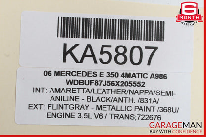 03-09 Mercedes W211 E350 4MATIC Hazard Light Door Lock Control Switch Wood OEM