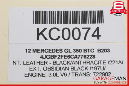 06-12 Mercedes X164 GL350 R550 ML450 Rear Windshield Glass Wiper Motor OEM
