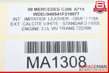 08-11 Mercedes W204 C350 Right Exterior Door Handle Front or Rear White