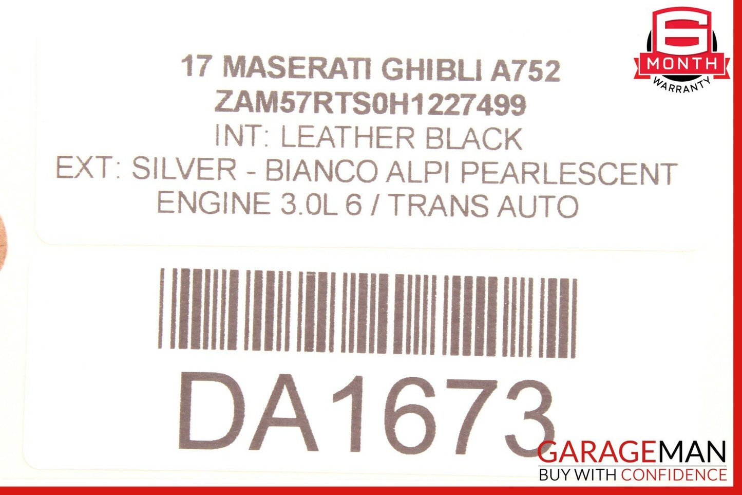 14-17 Maserati Ghibli Q4 Front Left Intercooler Duct Shroud 670004140 OEM